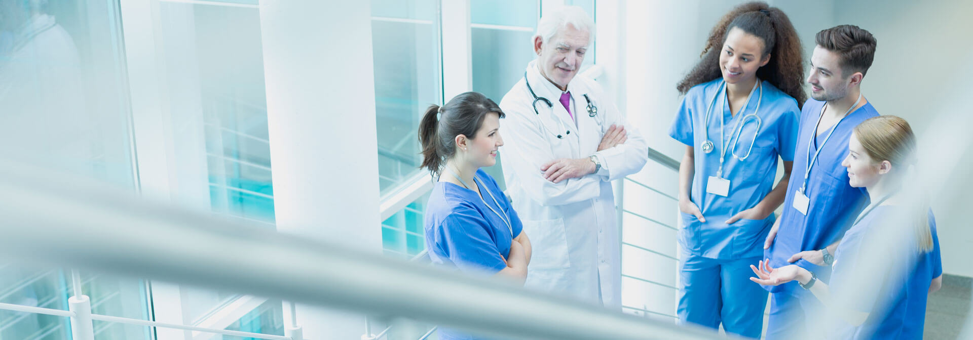 Hospital Workers Conversing